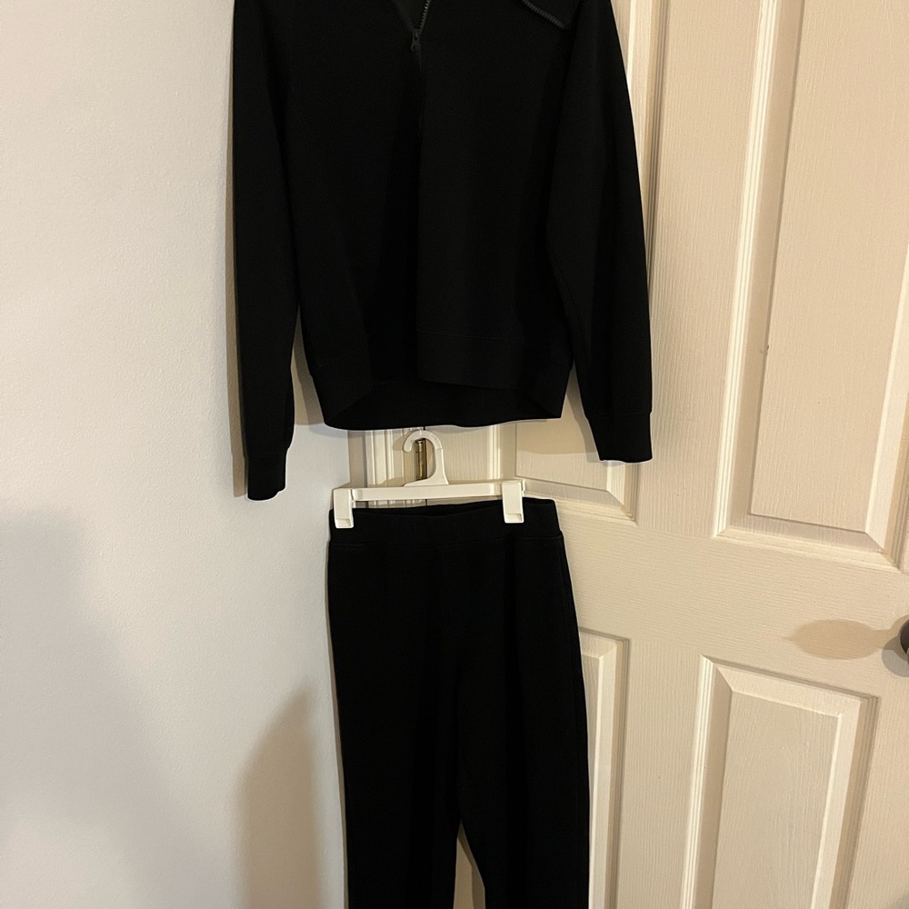 Black Track Pants with Elastic Waistband